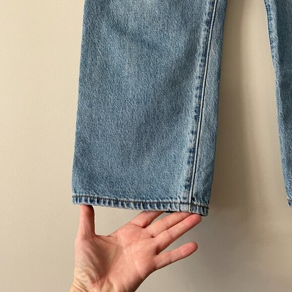 Levi's Ribcage Straight Ankle Medium Wash Denim High Rise Casual Jeans Blue 24 - Picture 6 of 9